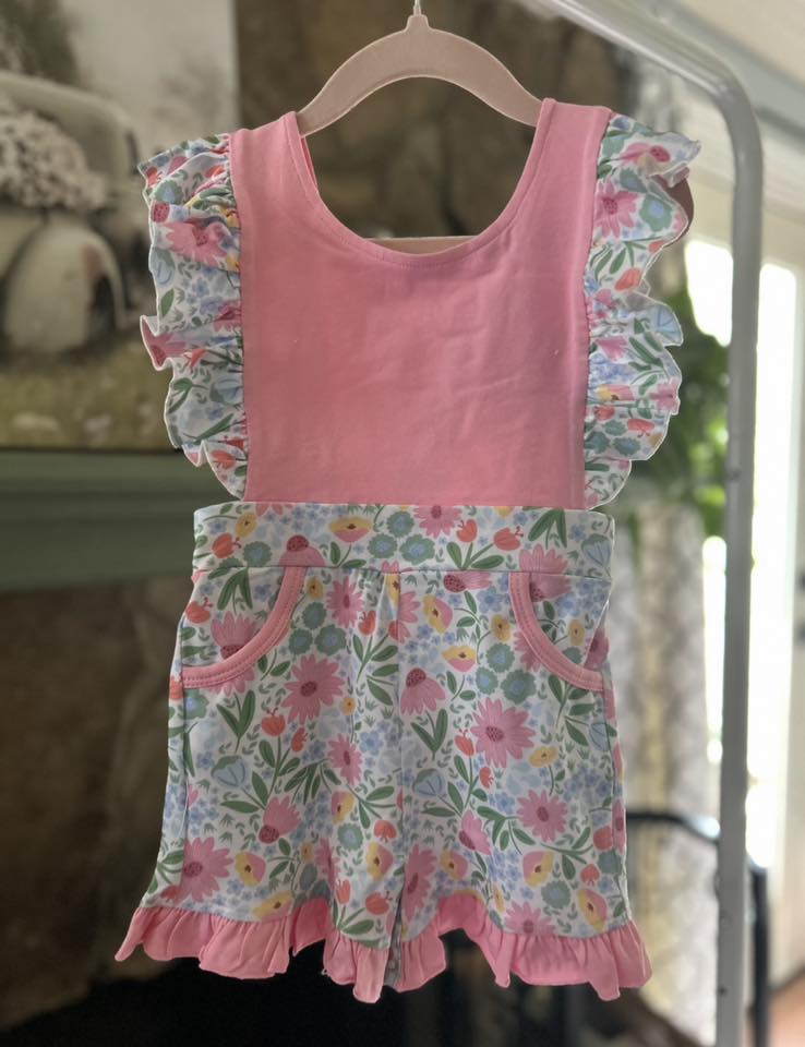 Pink Floral Jumpsuit