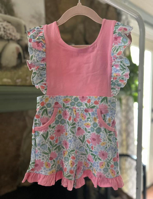 Pink Floral Jumpsuit