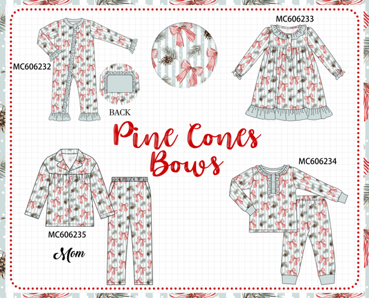 PO95 Sage bow print ruffle collection