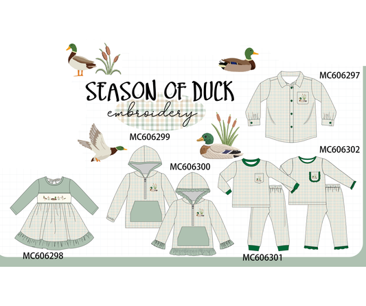 PO95 Sage duck embroidery plaid collection 2