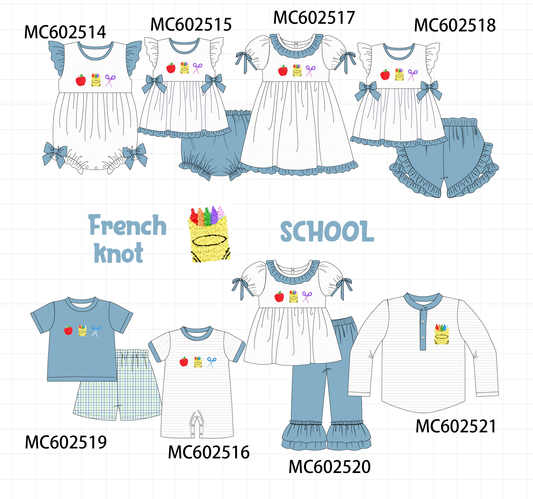 PO82 Tea back to school french knot collection