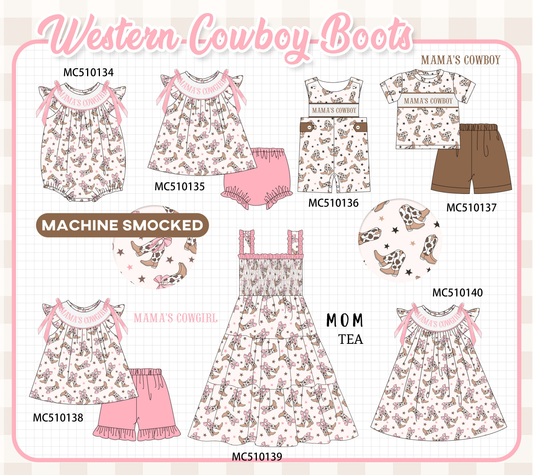 PO69 Western cowboy boots smocked collection 1