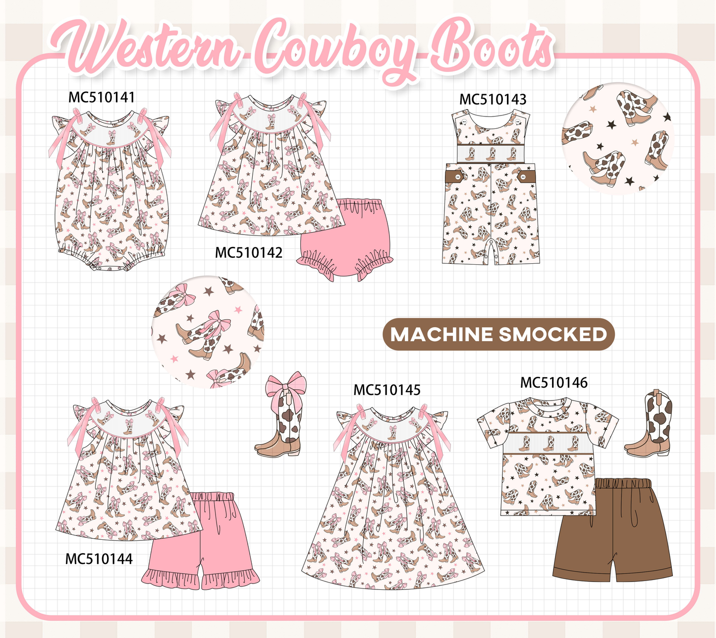 PO69 Western cowboy boots smocked collection 2