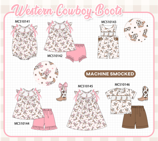 PO69 Western cowboy boots smocked collection 2